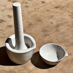 Vintage Apothecary Drug Mortar & Pestle by COORS USA Set of 3 Signed