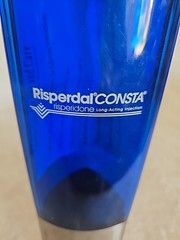 RARE Pharma Drug Rep Risperdal Travel Mug & Lid To Go Cup NEW