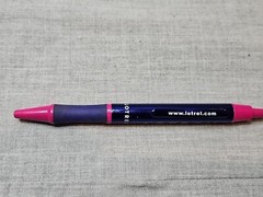 Lotrel Promo Drug Rep Pharmaceutical Click Pen, Blue/Pink