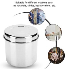 Ointment Jar, 304 Stainless Steel Jar with Lid for Cotton Balls Gauze and Dre…