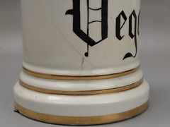 Antique Ceramic Apothecary Chemist Storage Jar Carbon Vegetal