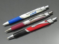 Ketek Zetia Zoloft Metal Triangular PENS Drug Rep Pharmaceutical Promo Lot of 3