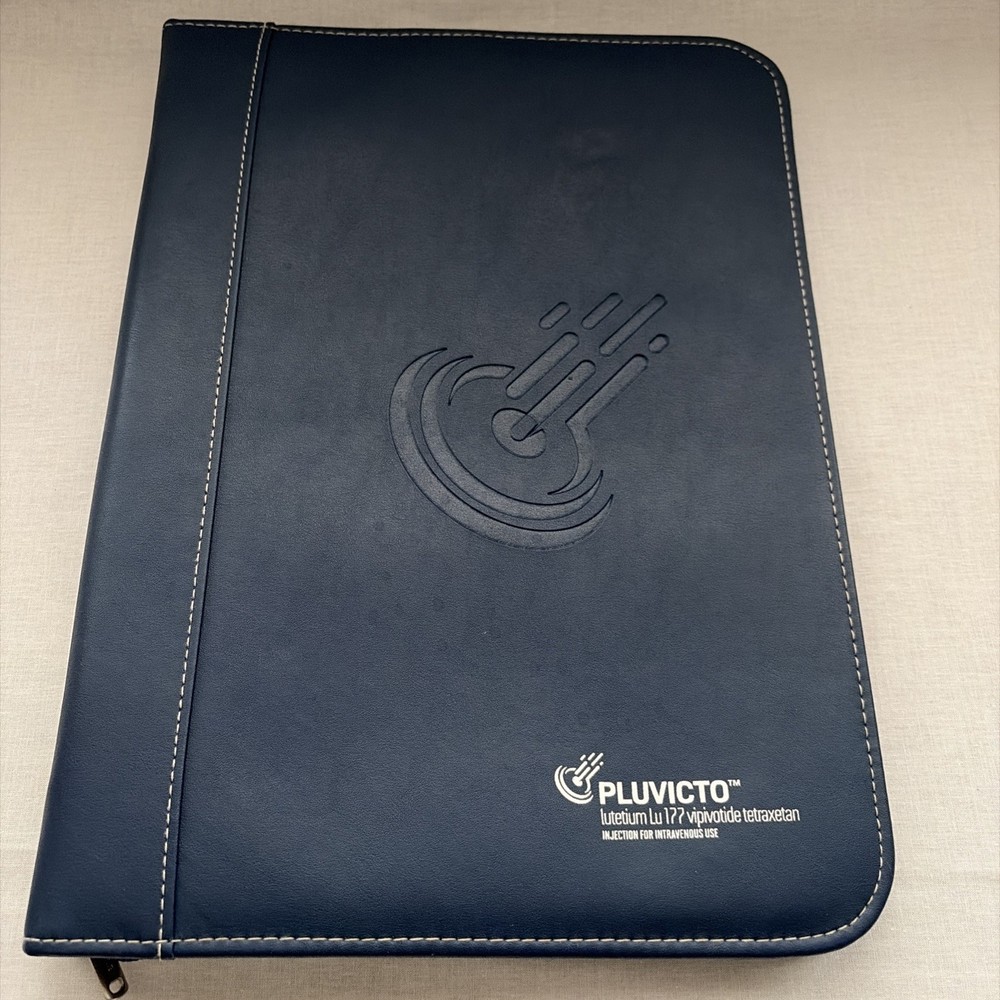 Drug Rep Pharma Item PLUVICTO Zip Up File Folder Binder without Notepad