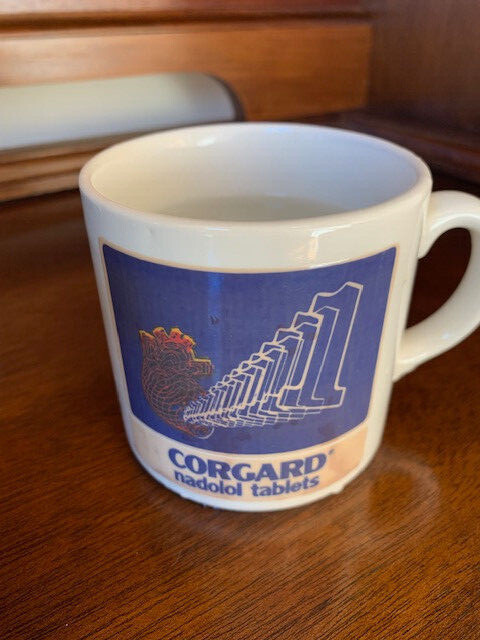 Drug Rep Corgard temperature sensitive coffee cup new, never used.