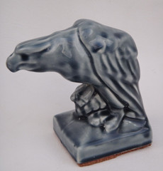 GREY WRISLEY Chicago Bath Salt BALD EAGLE BOOKEND Ceramic Sculpture Figure USA
