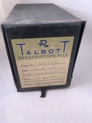 Pharmacy Prescription Record File Boxes Apothecary Rx Talbots Vintage