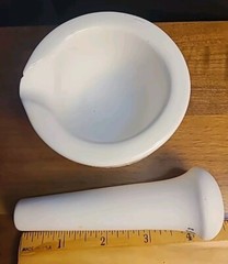 Vintage COORS Mortar & Pestle, Ceramic, excellent