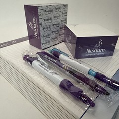 Nexium Stationary – 3 Unique Pens, Post-it Cubes And Large Notepads