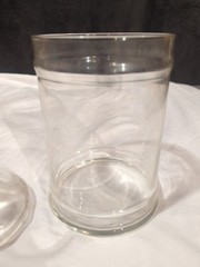 Vintage Apothecary Pharmacy Clear Glass Jar with Knob Lid