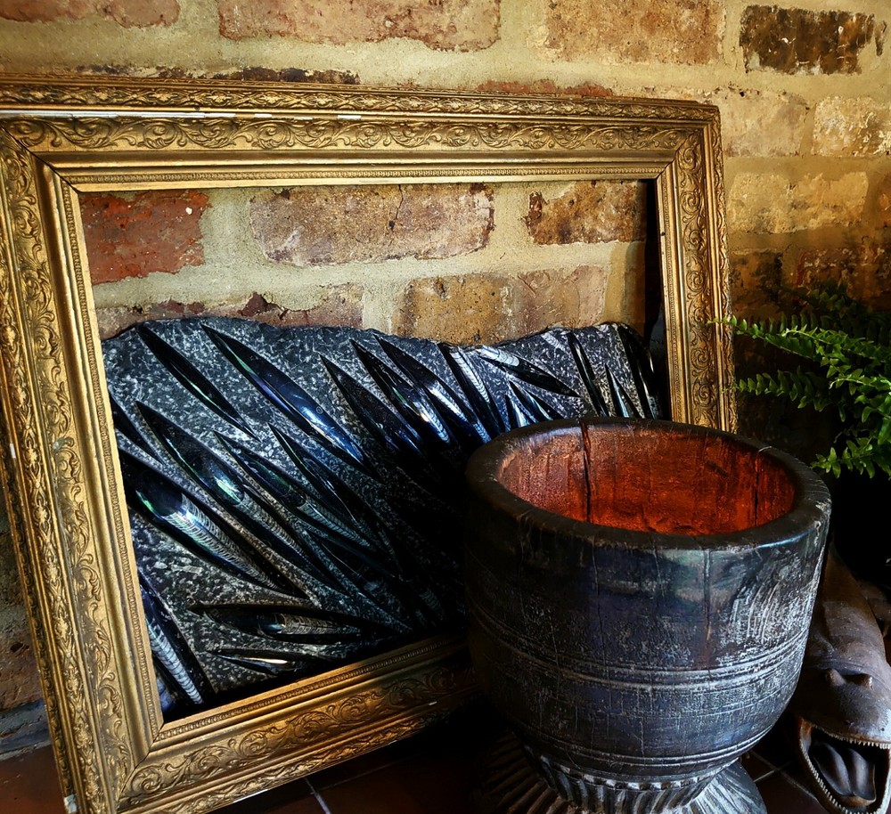 Large 17th Century apothecary hardwood mortar/Wassail Bowl? / carved detailing 