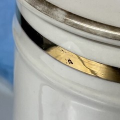 Radix Verat Vir Pharmacy Jar Multicolor Detail Ceramic Apothecary Canister Lid