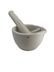 Coors USA 4 Lrg Porcelain Mortar/Pestle Medicine bowl Pharmacy Science Lab solid
