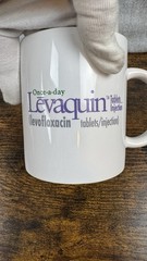 Levaquin Leva-pak Pharma Doctor Giveaway Ceramic Coffee Mug Tea Cup RARE