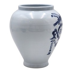 Vintage Italy Italian Apothecary Drug Tobacco Jar Vase Blue White Bals Loca