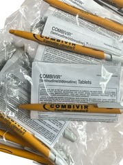 Lot 10 Plastic Drug Rep Pen Combivir Pharma Untested 10 Sealed Single Packs