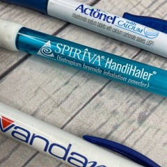 Lot of 3 Pharmaceutical Pens Actonel Avandamet Spiriva HandiHaler Pens black ink