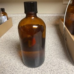 1940s Magnus Mabee & Reynard Methyl Salicylate Medicine Bottle Amber Glass