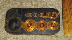 Wooden Christian Becker Metric Pharmacy Laboratory Brass Weight Set