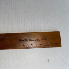 Vintage Tranxene Pharma Collectible Ruler Drug Rep Promo Wooden Personalized