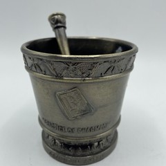 VTG Mortar & Pestle Lot of 5 Decorative Brass Apothecary Pharmacy Pill Grinder