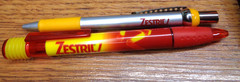 Lot/2 Pharmaceutical Drug Rep Ink Pens ZESTRIL Lisinopril ~ TESTED / WORKS!