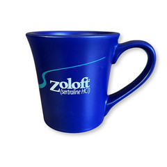 Zoloft Pharmaceutical Collectible Pharma Rep Advertising Blue Coffee Mug