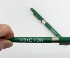 Lot of 2 Vintage John Monks State Rep Dist 14 Campaign Advertising Pens Okla
