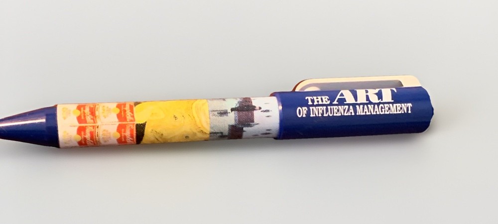 Vintage Roche Pharmaceutical Art Of Influenza Management Pen-works