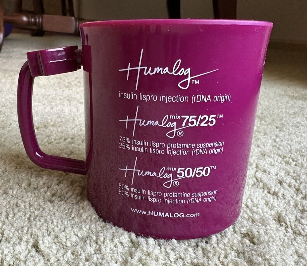 Vintage Pharmaceutical Drug Rep Humalog Advertising Coffee Mug – Plastic/acrylic