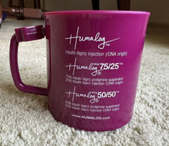 Vintage Pharmaceutical Drug Rep Humalog Advertising Coffee Mug – Plastic/acrylic