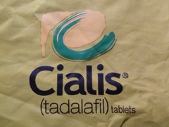 Cialis Promo Lined Bag Light Canvas Damaged/Marking Vntg