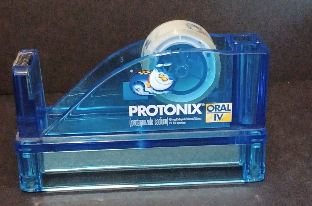 PROTONIX Oral I.V. Tape Dispenser Pharmacy Blue Drug Rep Doctor
