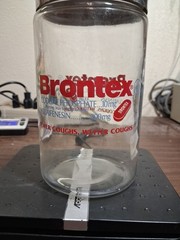 Brontex Codeine Sched 3 Pharmaceutical Advertising Glass Apothecary Jar Drug Rep