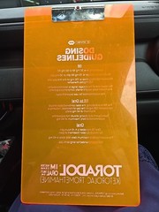 Vintage 1990s TORADOL Clipboard Medical Promo Painkiller Neon Orange