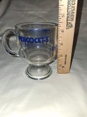 Rare Vintage Percocet/Percodan Footed Glass Mug