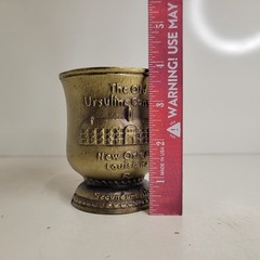 VTG 1985 Schering Brass Mortar & Pestle Ursuline Convent New Orleans Sis. Xavier