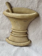 Vintage Pharmacy Decor Cast Aluminum Mortar And Pestle By Midwest Wall Hanger