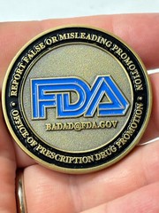 FDA’s BadAd Program Challenge Coin Office Of Prescription Drug Promotion