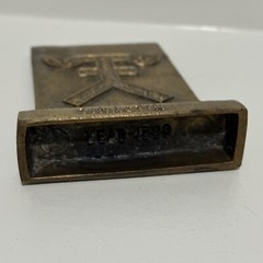 Vintage Pharmacy Brass Paperweight Tinactin Promotion Advertising Symbol