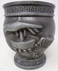 Vintage Pewter Mortar & Pestle Display Only By Schering Corp. 1988
