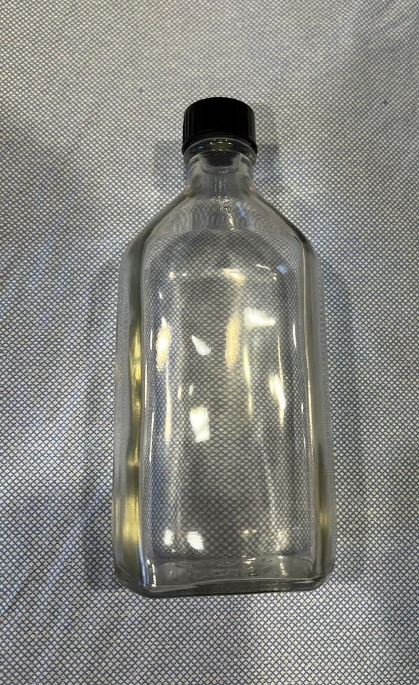 Vintage Label-Rite NOS glass pharmacy 8 oz. medicine prescription Bottle
