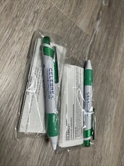 2 Rare Celebrex/Bextra Collectible Pens White/Green