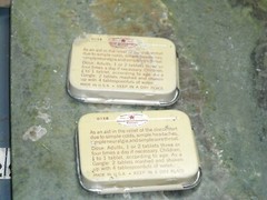 2 Vintage McKessons aspirin tablets tins slide top 1 7/8 X 1 7/16