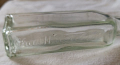1930s Bottl Castoria Chas. H. Fletcher’s Aqua Pierce Co. Embossed Mold # 6 USA