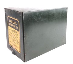 Vintage 1950s Phillips Prescription File Box Fox Vliet Drug Co. Drugstore