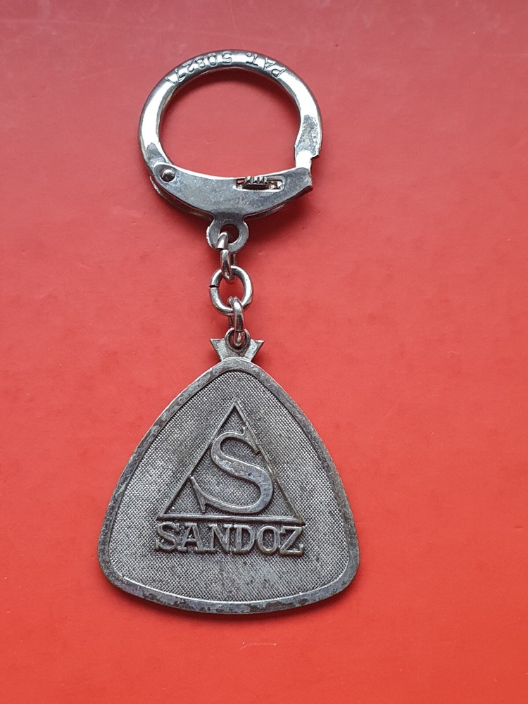 Keychain key ring holder Sandoz Pharmacy Switzerland Albert Hofmann LSD