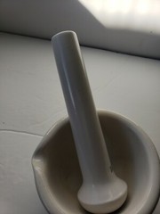 Coors USA Lrg Porcelain Mortar & Pestle Medicine bowl Pharmacy Science Lab solid