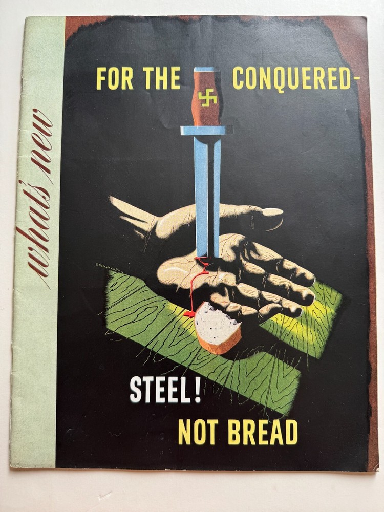 Dec 1942 WWII Abbott Labs Battlefield Drugs Magazine w/ WWII Nazi Poster Cover