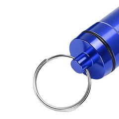 5pcs Mini Keychain Tablets Case Water Proof Outdoor Tablets Container Blue