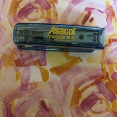 Vintage Asacol Pharma Drug Rep Advertising Pharmacy Stapler Clear Blue